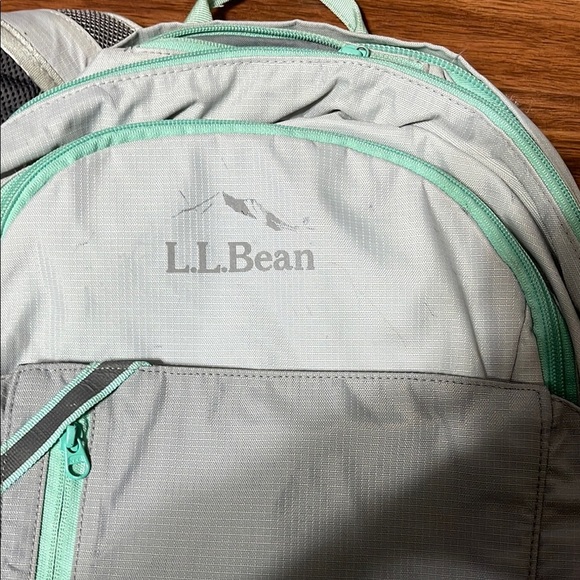 L.L. Bean Gray and Mint Backpack - Picture 3 of 8